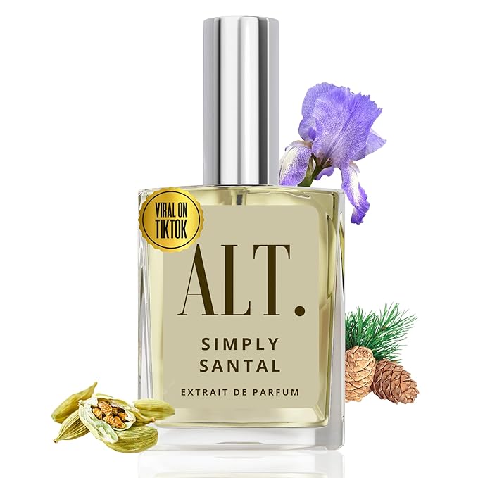 ALT. FRAGRANCES Simply Santal - Inspired by Sant. 33 Perfume, Unisex Perfume, Extrait de Parfum, Long Lasting Fragrance, Sandalwood Leather Scent, 60ml