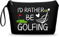 ARIOSEY Golf Gifts for Women, Black Makeup Bag and Golf Accessory Pouch