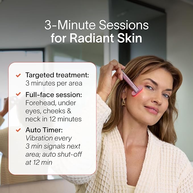 Solawave 4-in-1 Red Light Therapy Wand for Face & Neck (Charcoal)