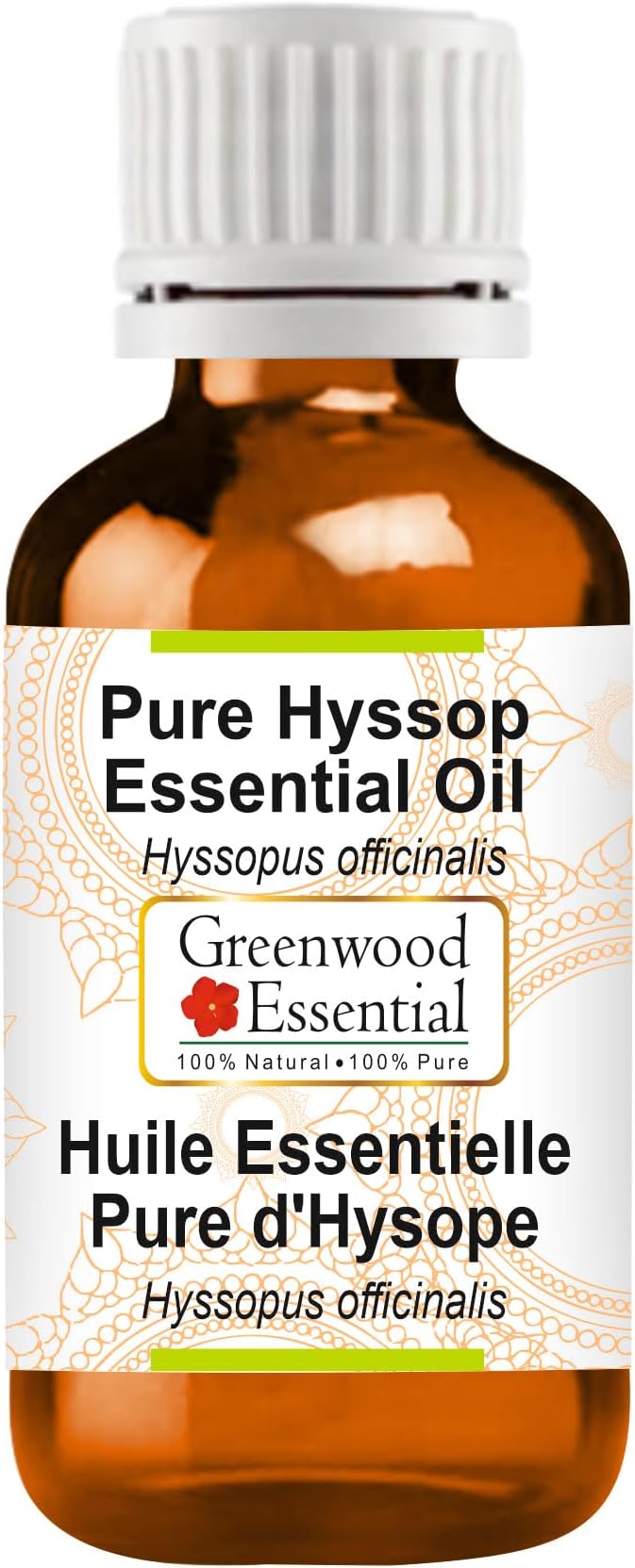 Greenwood Essential Pure Hyssop Essential Oil (Hyssopus officinalis) Steam Distilled 15ml (0.50 oz)