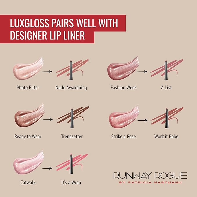 Runway Rogue Hydrating Shimmer Lip Gloss Trio, 3 High-Pigment Shades