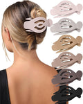AWAYTR 6 Pack Large Flat Hair Clips for Women, 5 Inch Non-Slip Claw Clips