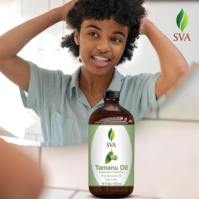 SVA Tamanu Carrier Oil, Huge Glass Bottle, Large Size, 16 Fl Oz (473 ml)