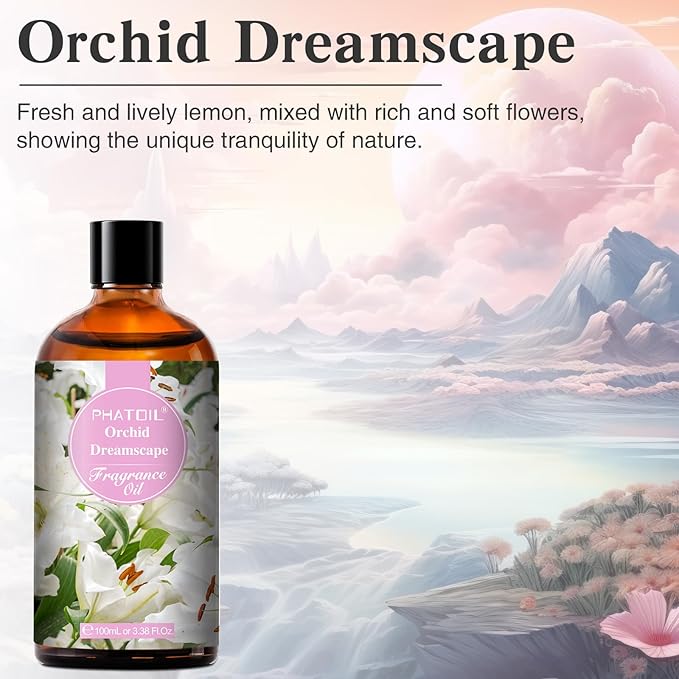 PHATOIL Orchid Dreamscape Fragrance Oil for Diffuser Aromatherapy 3.38FL.OZ