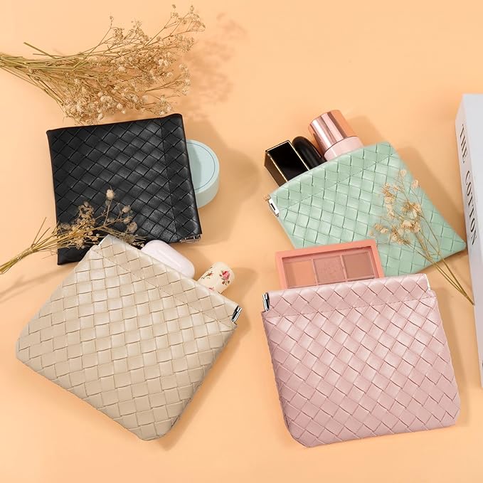 BUSOHA 4 Pack Small Makeup Bags for Purse - Coin Purse for Women