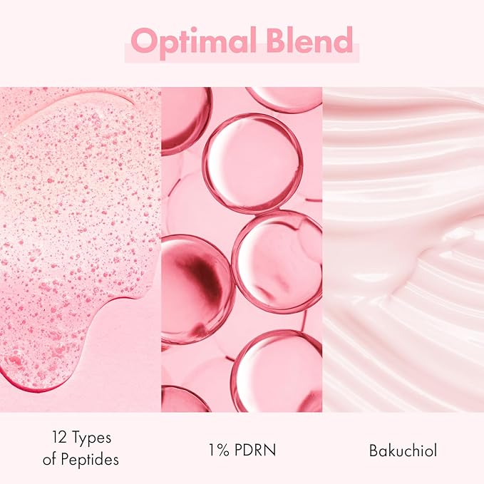 TOSOWOONG Pink Peptide 12 PDRN Serum for Firming & Glass Skin, Skin Glow