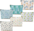 Blue Leaves 6 PCs Tennis Makeup Bag Inspirational Accessories Cosmetic Bag