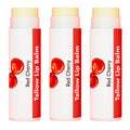 Tallow Lip Balm by Cattle Creek – All-Natural Ingredients, Long-Lasting Moisture and Hydration for Dry, Cracked, and Chapped Lips, Soothing Formula for Soft Skin (Pack of 3, Red Cherry)