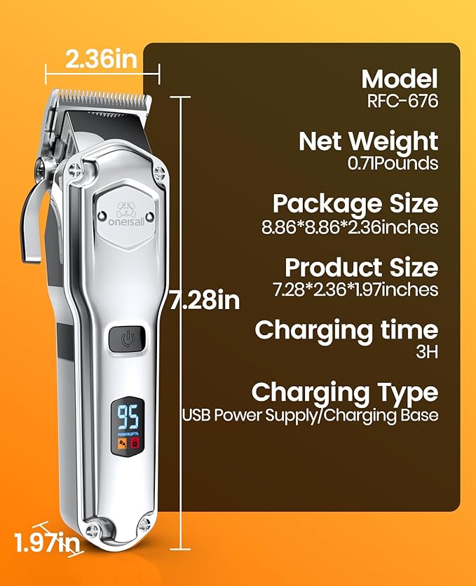 oneisall Professional Dog Grooming Clippers for Thick Hair