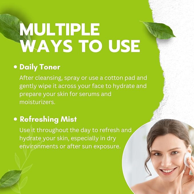 Hebepe Green Tea Matcha Facial Toner, Rose Petal, 120ml