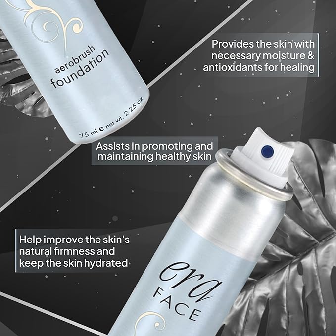 Era Beauty Face Spray Makeup (Y1 Creamy Vanilla, 2.25 oz) - Airbrush Foundation, Everyday, Buildable, Professional Spray on Cosmetics