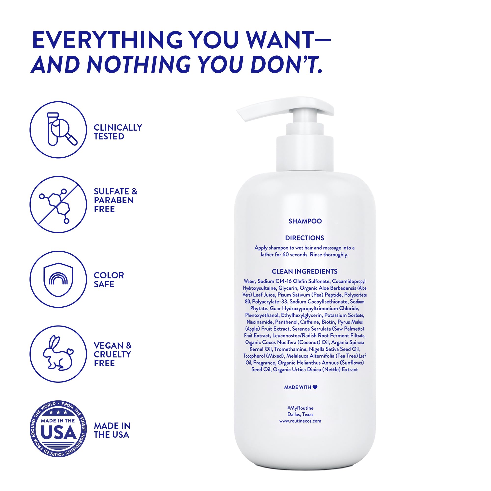 Routine Wellness Anti-Thinning Volumizing Shampoo - Rose Hips