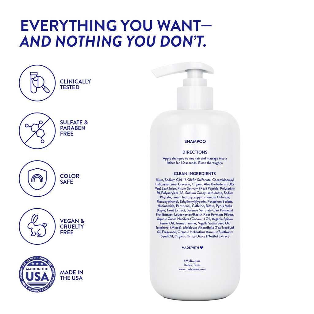 Routine Wellness Anti-Thinning Volumizing Shampoo - Rose Hips