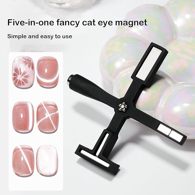 Meideli 5 in 1 Nail Magnets for Gel Polish Tools 3D Magnet Wand Nail Art Magnet Stick Tool Nail Design Tools Nail Art Accessories DIY Home Salon Women s Christmas Gifts pink