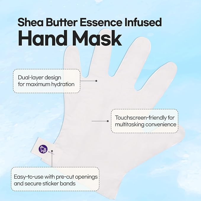 Epielle Intensive Repairing Hand & Foot Masks, Restore and Moisturize Dry, Cracked Skin, Self Care Gifts for Women, Spa Kit, 6 Moisturizing Gloves & 6 Moisturizing Socks
