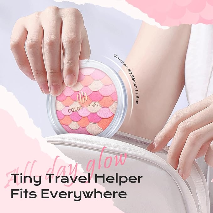Color Nymph Blush and Highlighter Palette, Makeup Gift Set for Teens