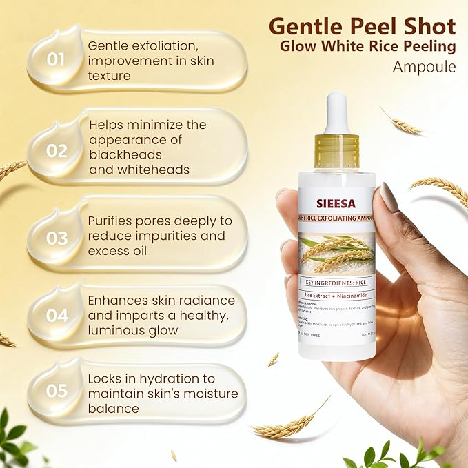 Peel Shot Glow White Rice Peeling Ampoule(80ML/2.71 Fl Oz）