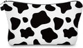 Aiphamy Cute Travel Makeup Bag Cosmetic Bag Small Pouch Gift for Women (Cow Print)