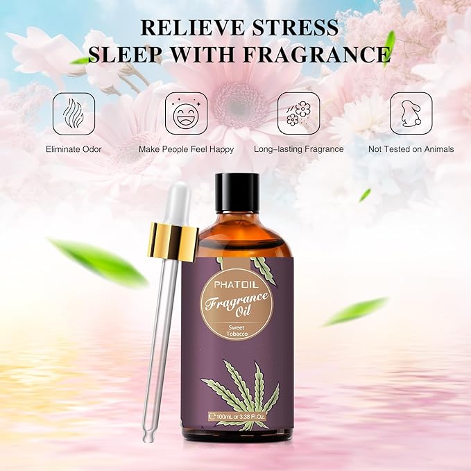PHATOIL Sweet Tobacco Fragrance Oil for Diffuser Aromatherapy 3.38FL.OZ