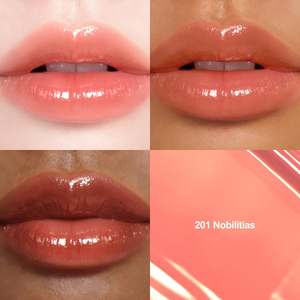 DINTO Blur-Glowy Lip Tint (213 Libertas) – Dewy Finish Glowy Korean Lip Tint, Long Lasting All Day Stain, Warm Caramel Brown, Vegan & Cruelty-Free, 0.11 fl oz