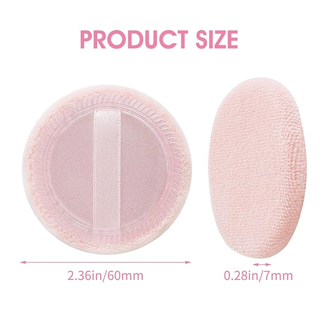 Sibba Cosmetics Makeup Sponge 12 PCS Fluffy Make Up Foundation Applicator Face Blending Setting Pads Matte Loose Powder Body Paint Wet Dry Application Brushes(pink/skin color)