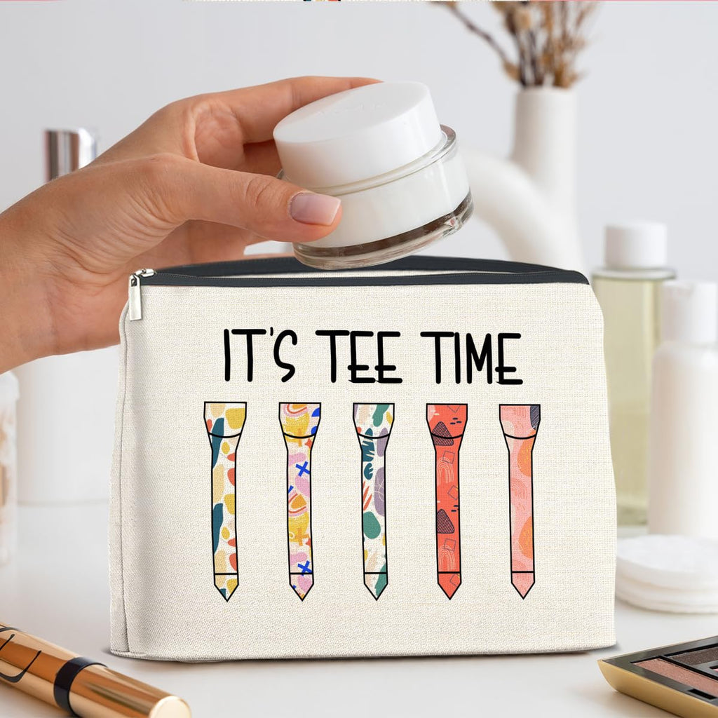 UPNEGE Golf Lovers Gift for Women Makeup Bag Golf Weekend Gifts Golfer Gifts for Women Cosmetic Bag Zipper Makeup Pouch