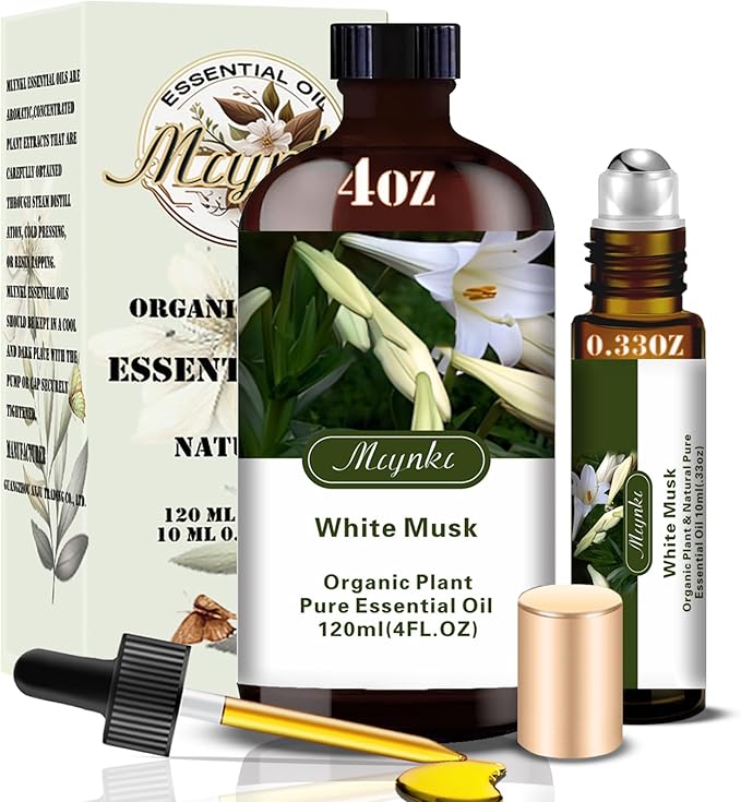 MLYNKL White Musk Essential Oil,White Musk Oil for Massage Home,4 fl oz
