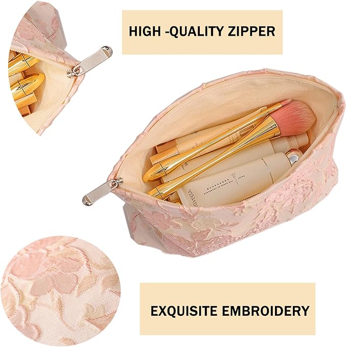 getgto 2 Pcs Makeup Bags, Large Cosmetic Bag Travel Toiletry Bag