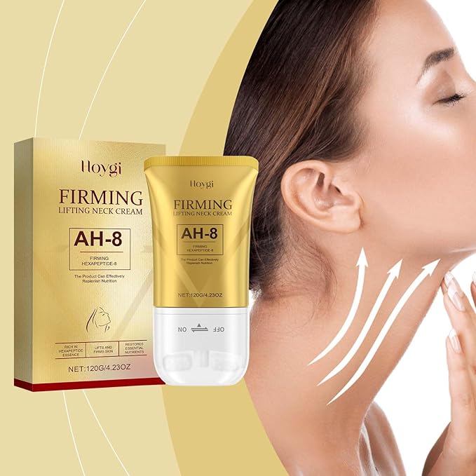 Nascence AH-8 Neck and Eye Cream Set with Electric Massage Tightening, Anti-Wrinkle Treatment with Red Light, Deep Moisturizer Bundle Care (neck cream)