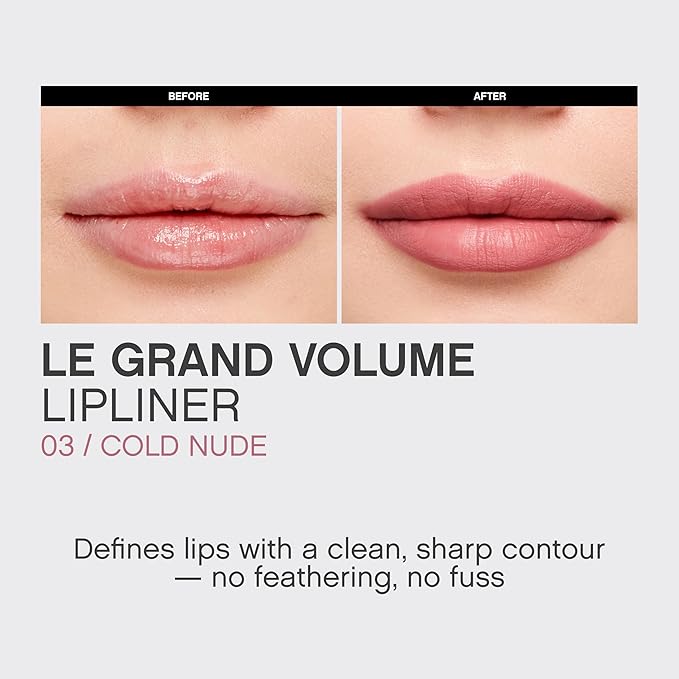 Vivienne Sabó Gel Lipliner Le Grand Volume Sharpenable, Long-Lasting Smudge-Proof Lip Liner & All-Over Lip Color, Creamy Precision Formula, Comfortable Wear, 03 Cold nude