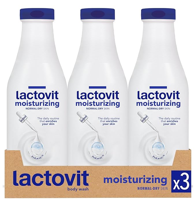 Lactovit | Moisturizing Body Wash | Hydrating Shower Gel | 3 x 600 ml