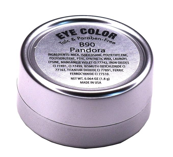 Pure Ziva Pandora Purple Plum Dark Shimmering Eggplant Pressed Powder Single Vegan Eyeshadow; Talc, Paraben & Cruelty Free