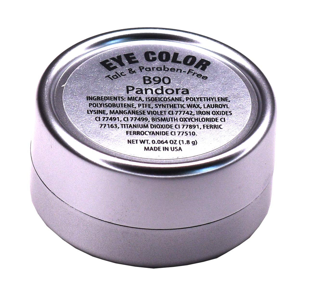 Pure Ziva Pandora Purple Plum Dark Shimmering Eggplant Pressed Powder Single Vegan Eyeshadow; Talc, Paraben & Cruelty Free