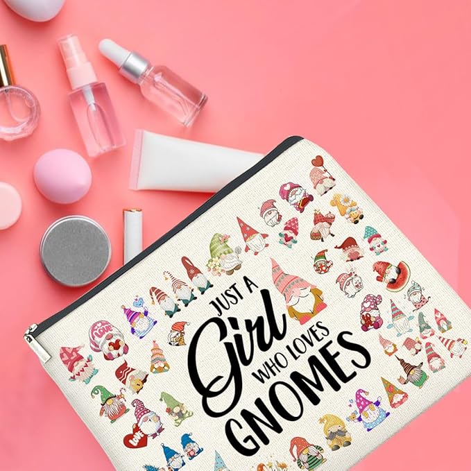 UPNEGE Gnome Gifts for Women Teens Gnome Lover Makeup Bag