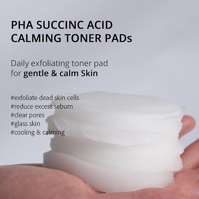 Re.SPN PHA Glass Skin Toner Pads | Succinic Acid, CICA, Vegan (7ct)