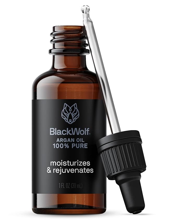 Black Wolf 100% Pure Argan Oil for Hair, Face & Skin, 1 Fl Oz