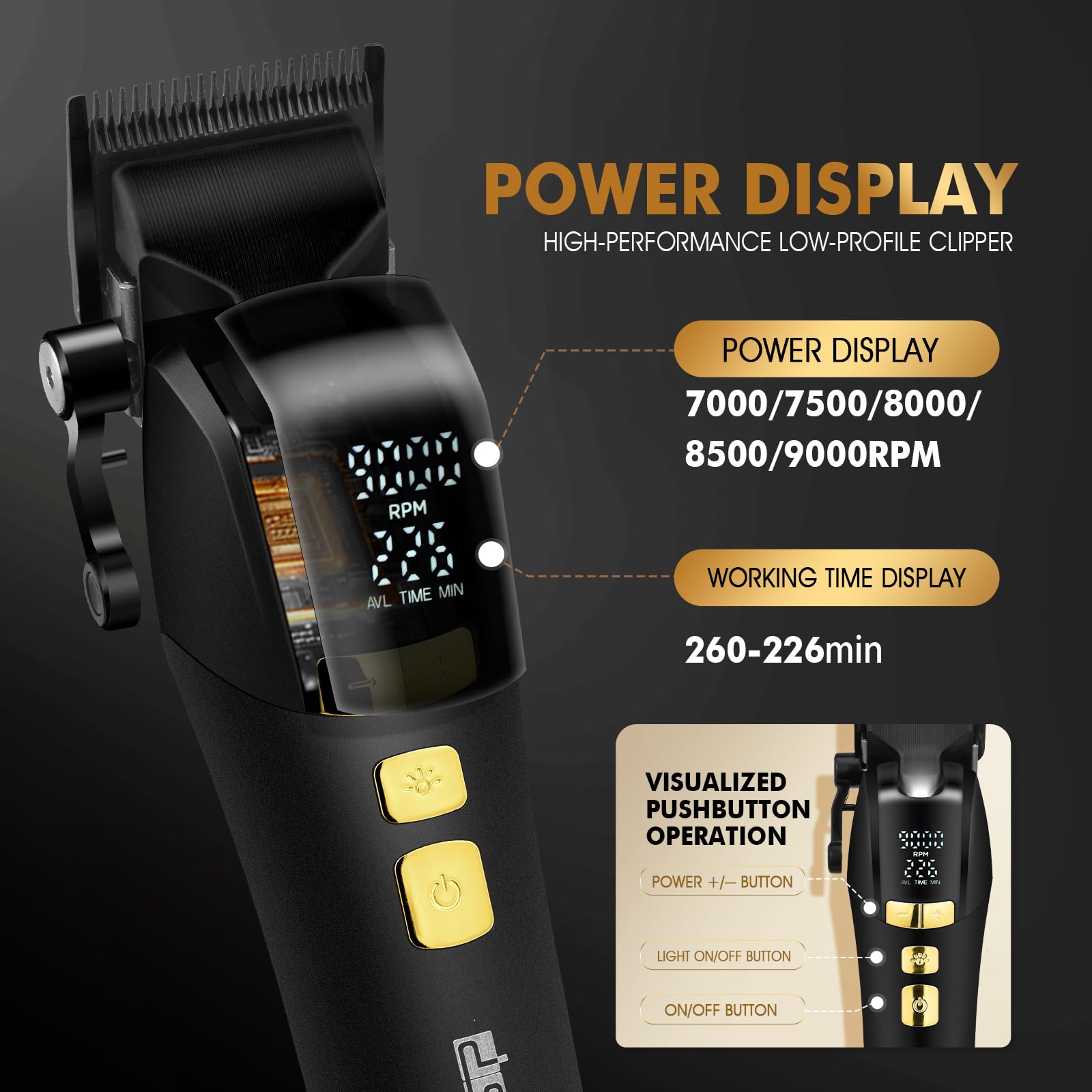 DSP 3-in-1 Hair Clipper Trimmer Shaver Kit for Men, Rechargeable