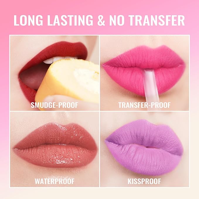 Oulac Matte Lipstick for Women Long Lasting, Light Pink | Lavender Lip Gloss, Waterproof Lip Stain, No Transfer, Creamy High Pigmented Formula with Rose Oil, Vegan & Cruelty-Free, M14