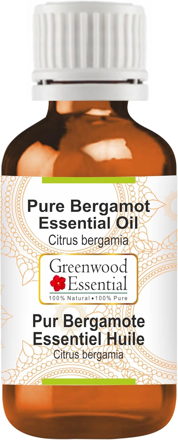 Greenwood Essential Pure Bergamot Essential Oil (Citrus bergamia) Steam Distilled 100ml (3.38 oz)