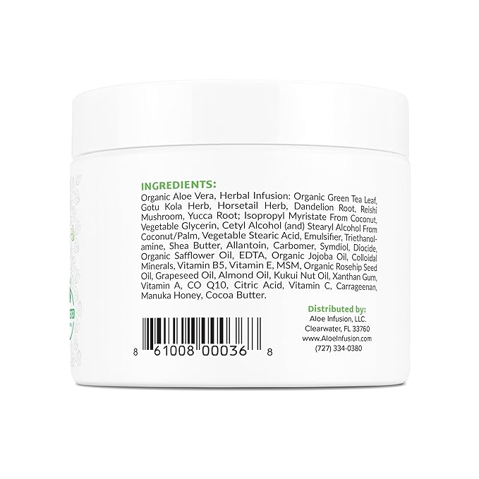 Aloe Infusion Aloe Vera Face & Body Cream – 2 Ounce