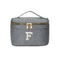 EURYNOME Makeup Bag with Custom Letter F, Water-Resistant Travel Organizer Pouch, (8.3x5.1x5.1 Inch) Cosmetic Case for Women