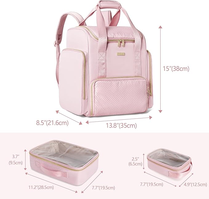 Prokva Large Makeup Backpack, Double-Layer Professional Makeup Travel Case