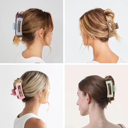 12 Pack Medium Hair Claw Clips for Women 3.5" Strong Hold Non-Slip Claw Clips for Thick Thin Hair