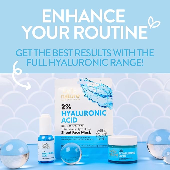 By Nature 2% Hyaluronic Acid Serum for Face & Neck – Deep Hydration Serum for Dry, Oily & Sensitive Skin – Lightweight Facial Serum, 1 fl oz