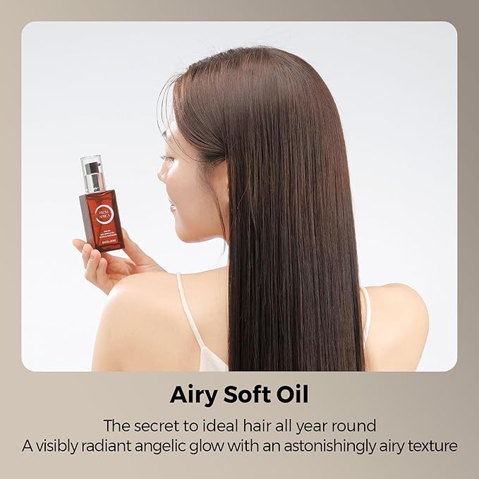 Korean-Inspired Hair Oil with Marula Oil & Biotin– Lightweight Leave-In Conditioner for Damaged, Frizzy Hair– Panthenol Nourishing Formula, 1.62 fl. oz.