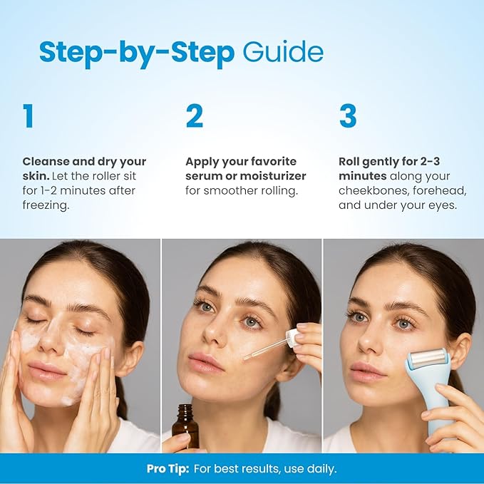 PLANTIFIQUE Ice Roller for Face & Eyes - Reduce Puffiness & Soothe Skin