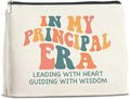 UPNEGE Principal Gifts Makeup Bag Principal Thank You Gifts in My Principal Era Cosmetic Bag Zipper Makeup Pouch