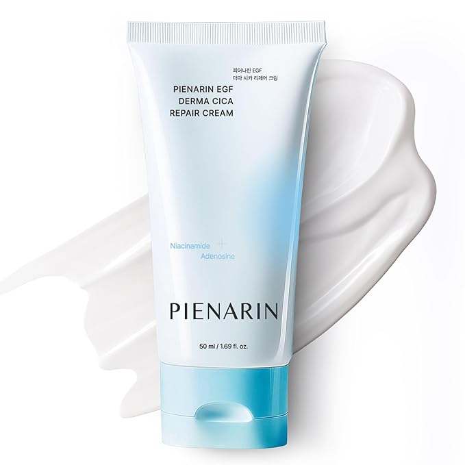 PIENARIN Korean EGF Derma Cica Repair Cream – Anti-Aging Facial Moisturizer for Damaged Barrier, Sensitive & Redness-Prone Skin | Daily Hydrating Face Lotion for Dry, Irritated Skin (1.69 fl. oz.)