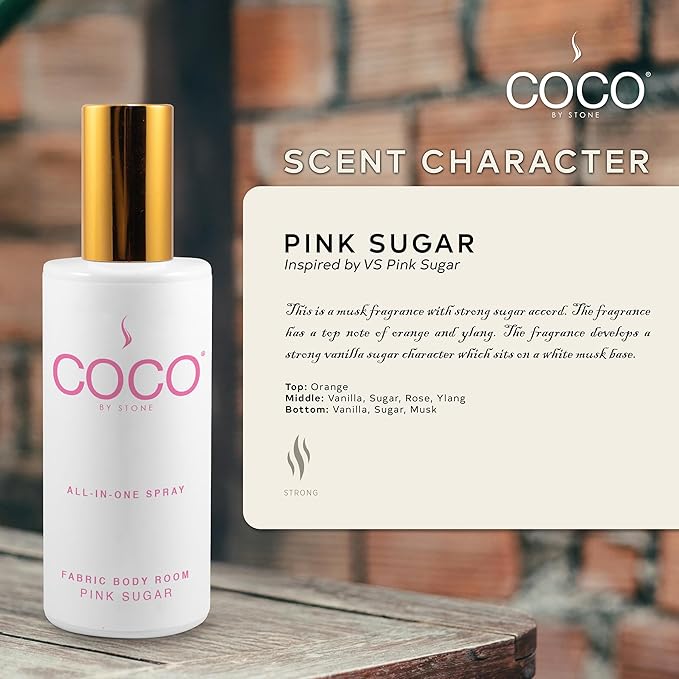 COCO by Stone 5oz All-in-One Spray Pink Sugar Fabric & Room Spray