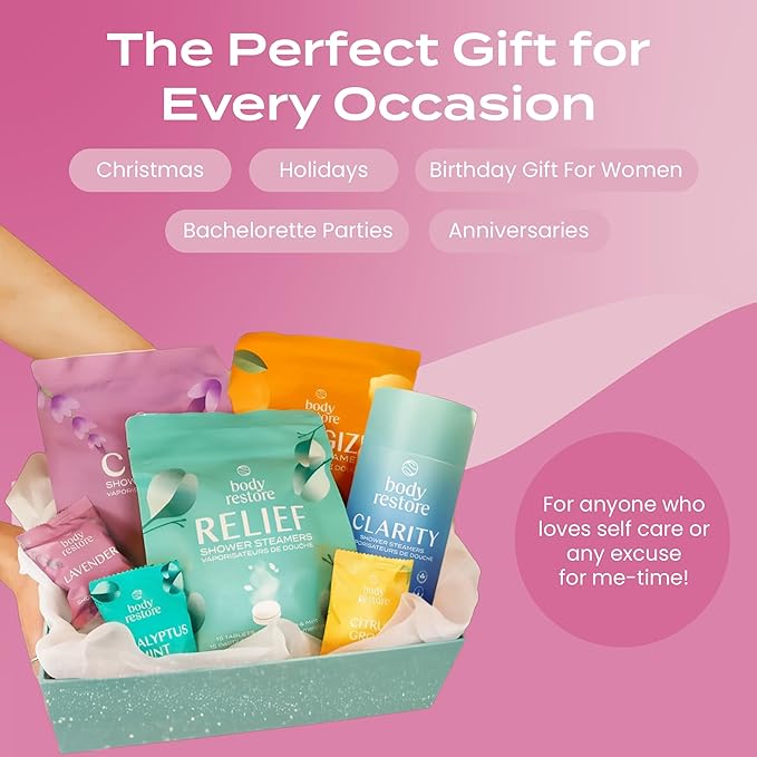 BodyRestore Shower Steamers Aromatherapy, Gifts for Women, Amore 15 Pack